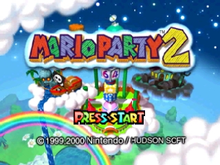 Mario Party 2 title screen for Nintendo 64